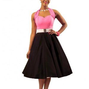 Vivien of Holloway Black Circle Skirt - Size 18